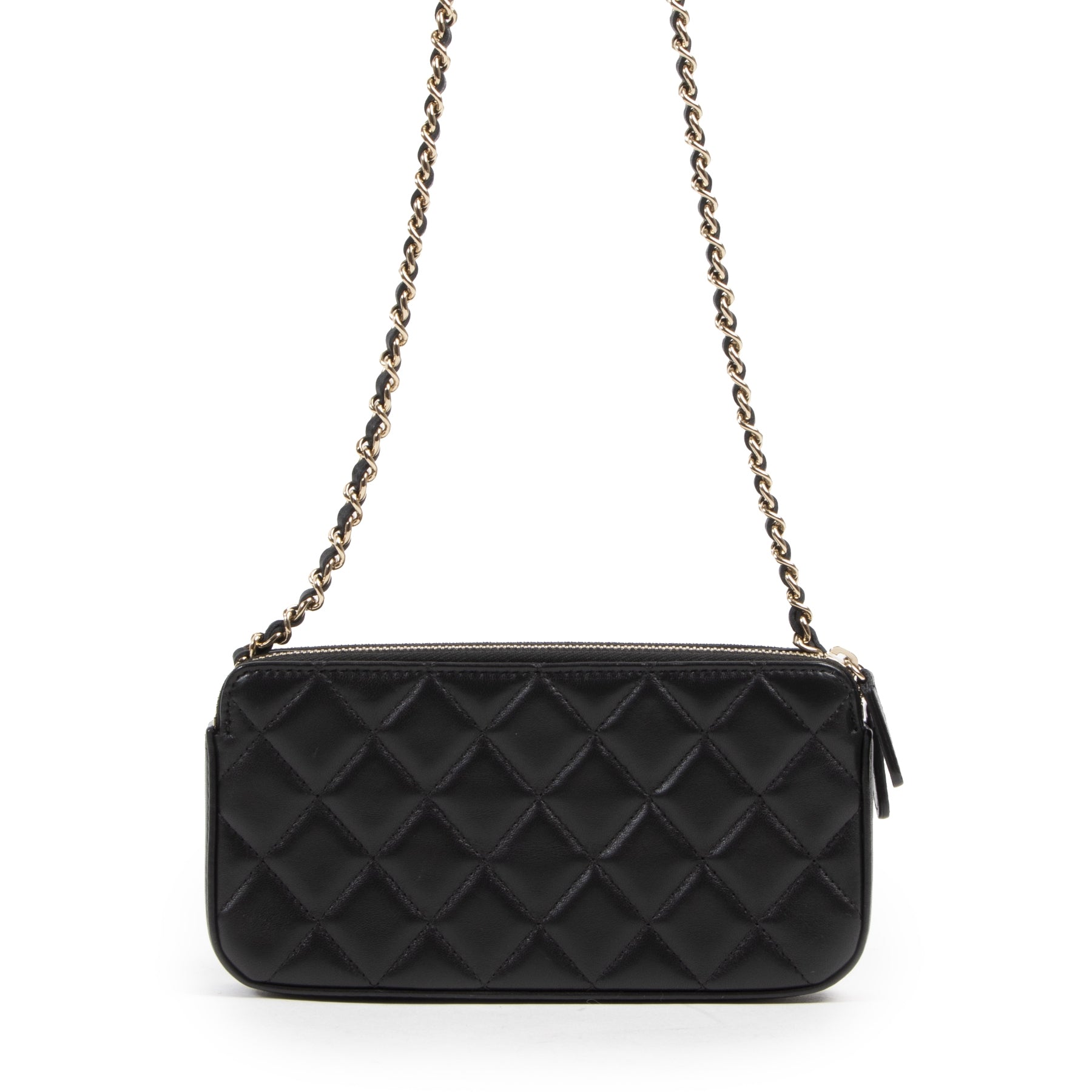 shop safe online Chanel Limited Black Wallet On Chain Double Zip Bag