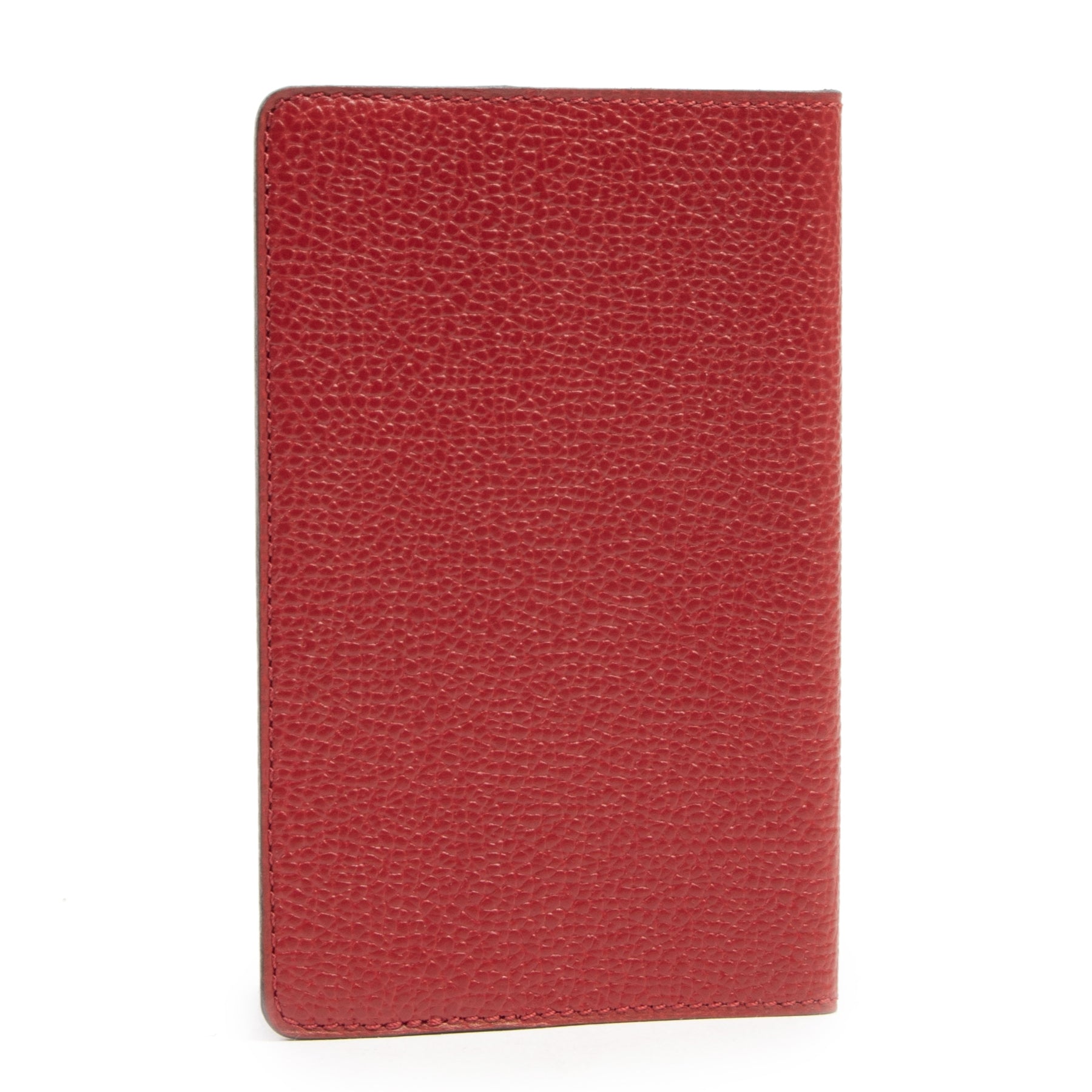 Authentieke tweedehands vintage Delvaux Red Leather Passport Holder koop online webshop LabelLOV