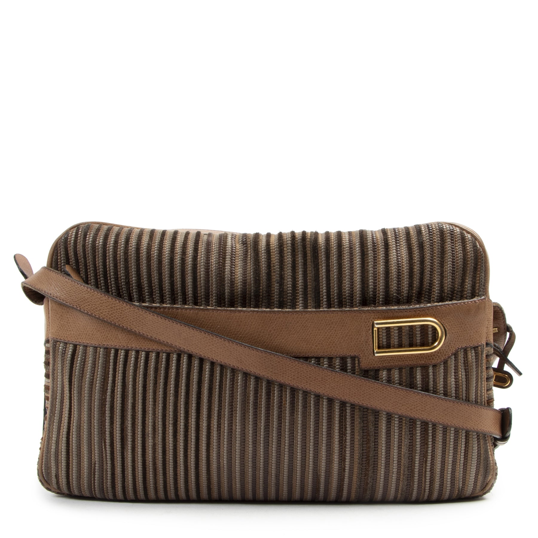 Authentic second-hand vintage Delvaux Toile De Cuir Crossbody Bag buy online webshop LabelLOV