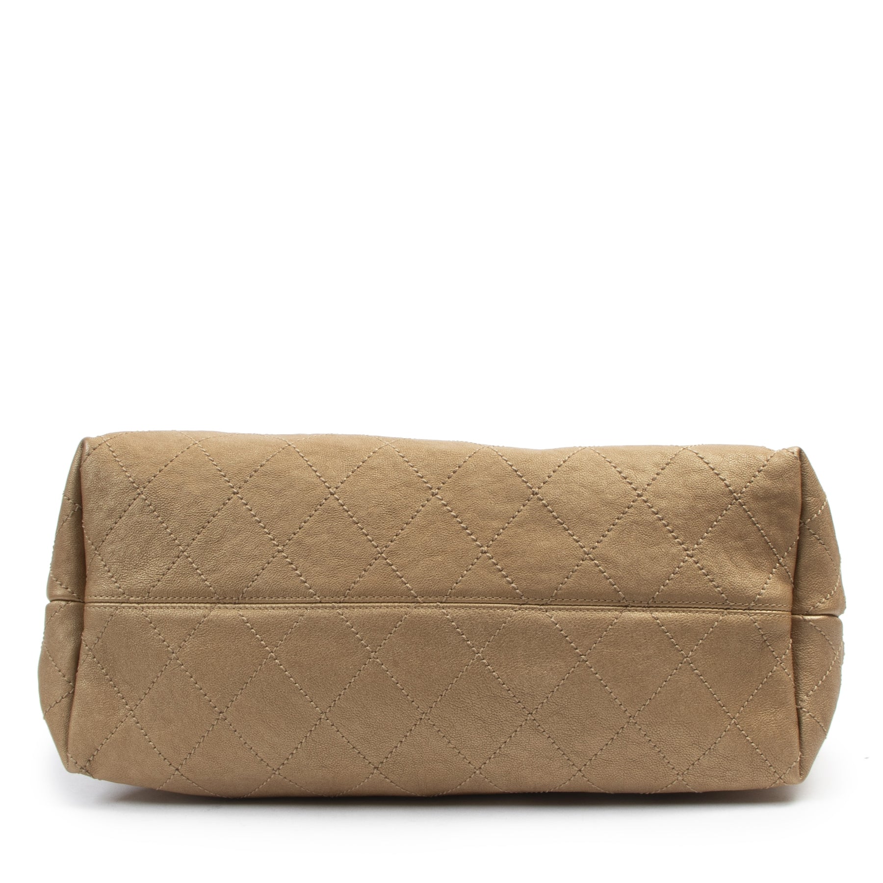 Authentieke tweedehands vintage Chanel Coco Cabas Gold Leather Bag koop online webshop LabelLOV