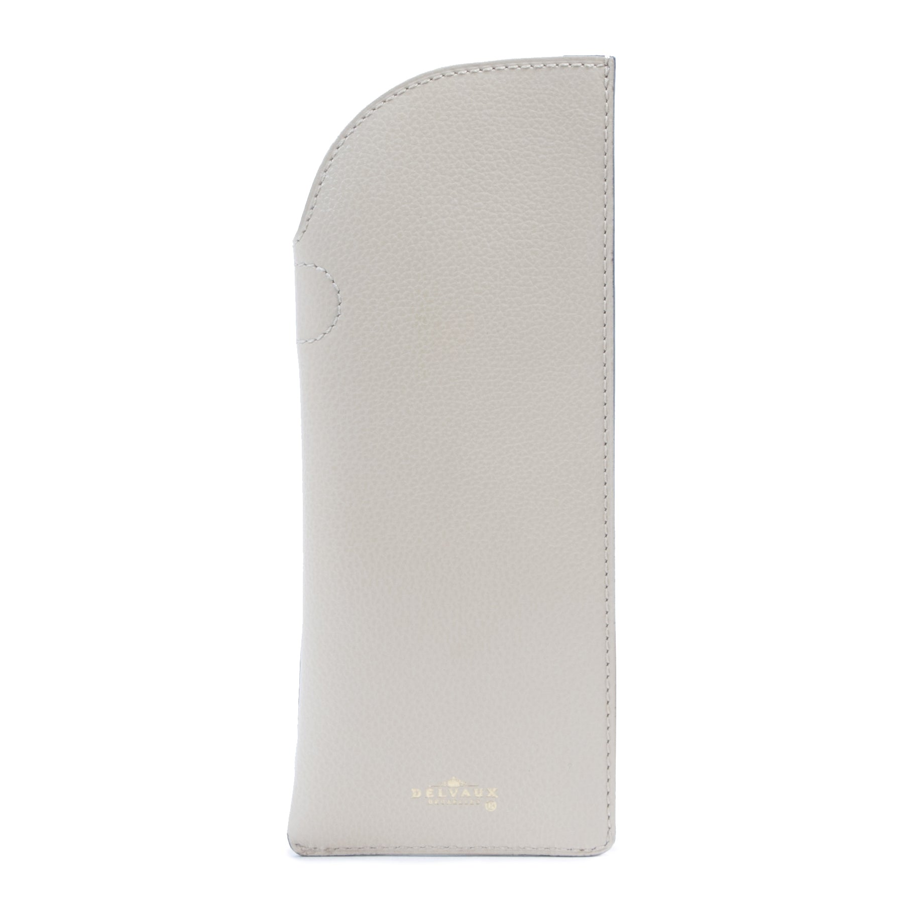 Authentieke tweedehands vintage Delvaux Ecru Leather Glasses Case koop online webshop LabelLOV