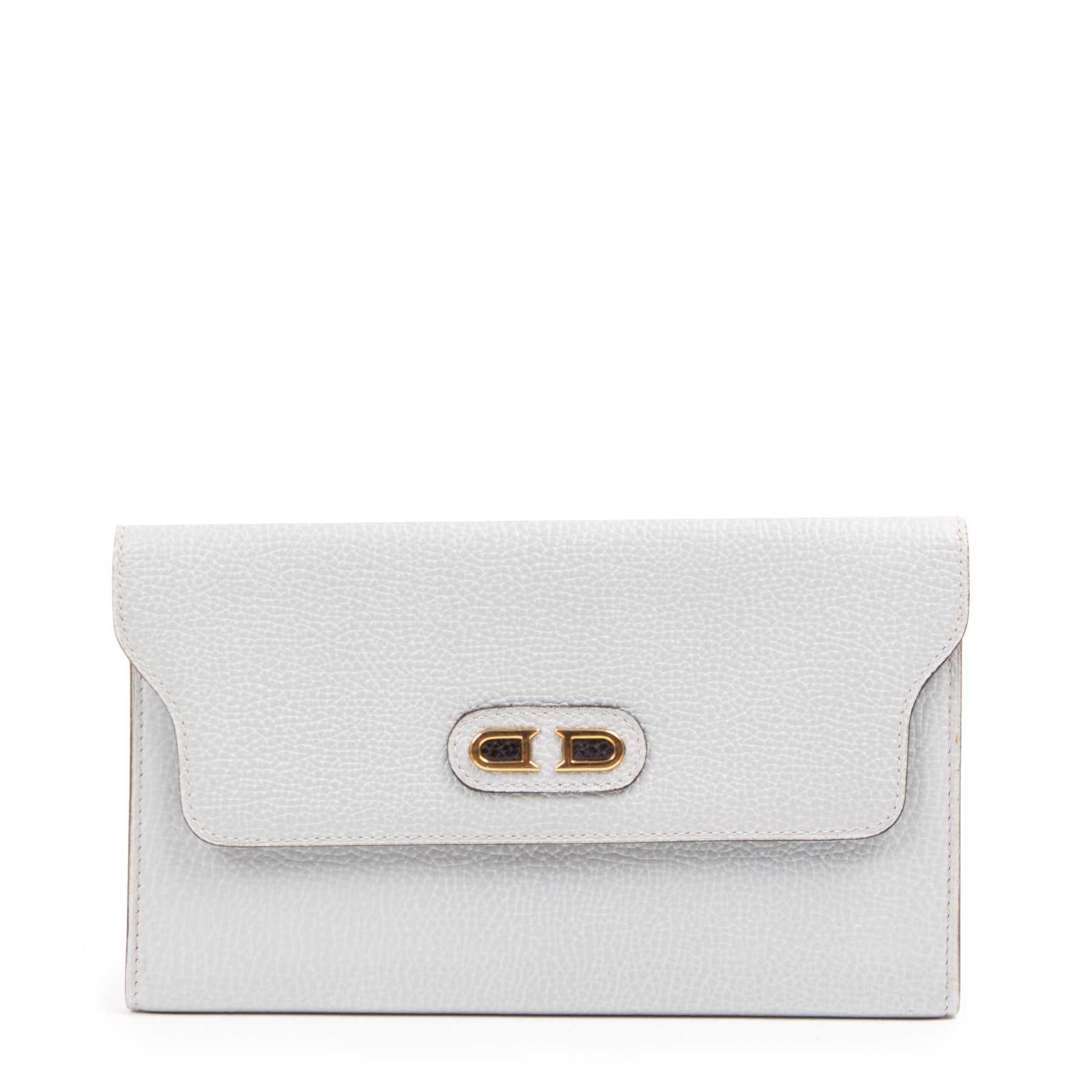 Delvaux Light Blue Leather Wallet