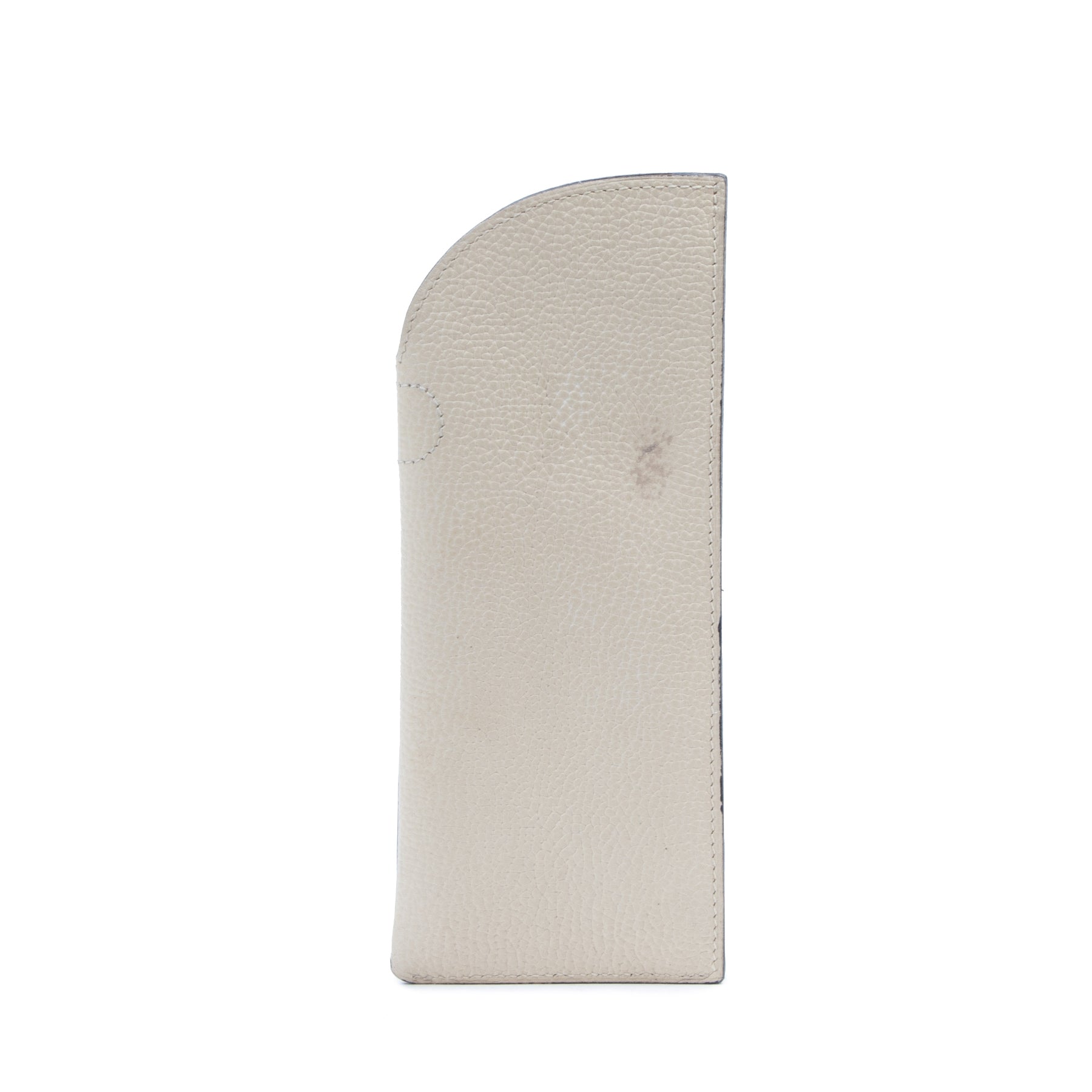 Authentieke tweedehands vintage Delvaux white Leather Glasses Case koop online webshop LabelLOV