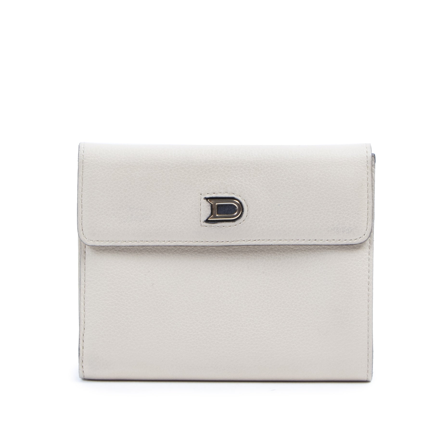 Authentic second-hand vintage Delvaux Cream Leather Wallet buy online webshop LabelLOV