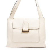 Delvaux Ecru Leather 'D' Shoulder Bag for sale online at Labellov