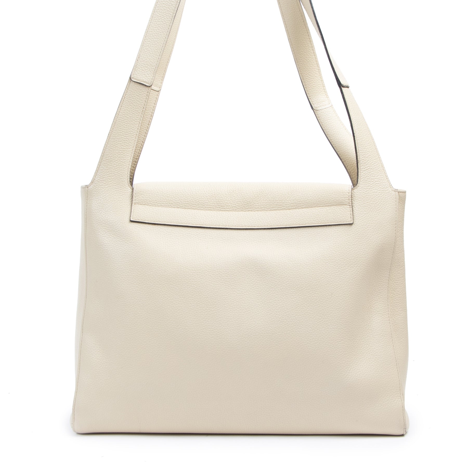 Delvaux Ecru Leather 'D' Shoulder Bag Delvaux Ecru Leather 'D' Shoulder Bag