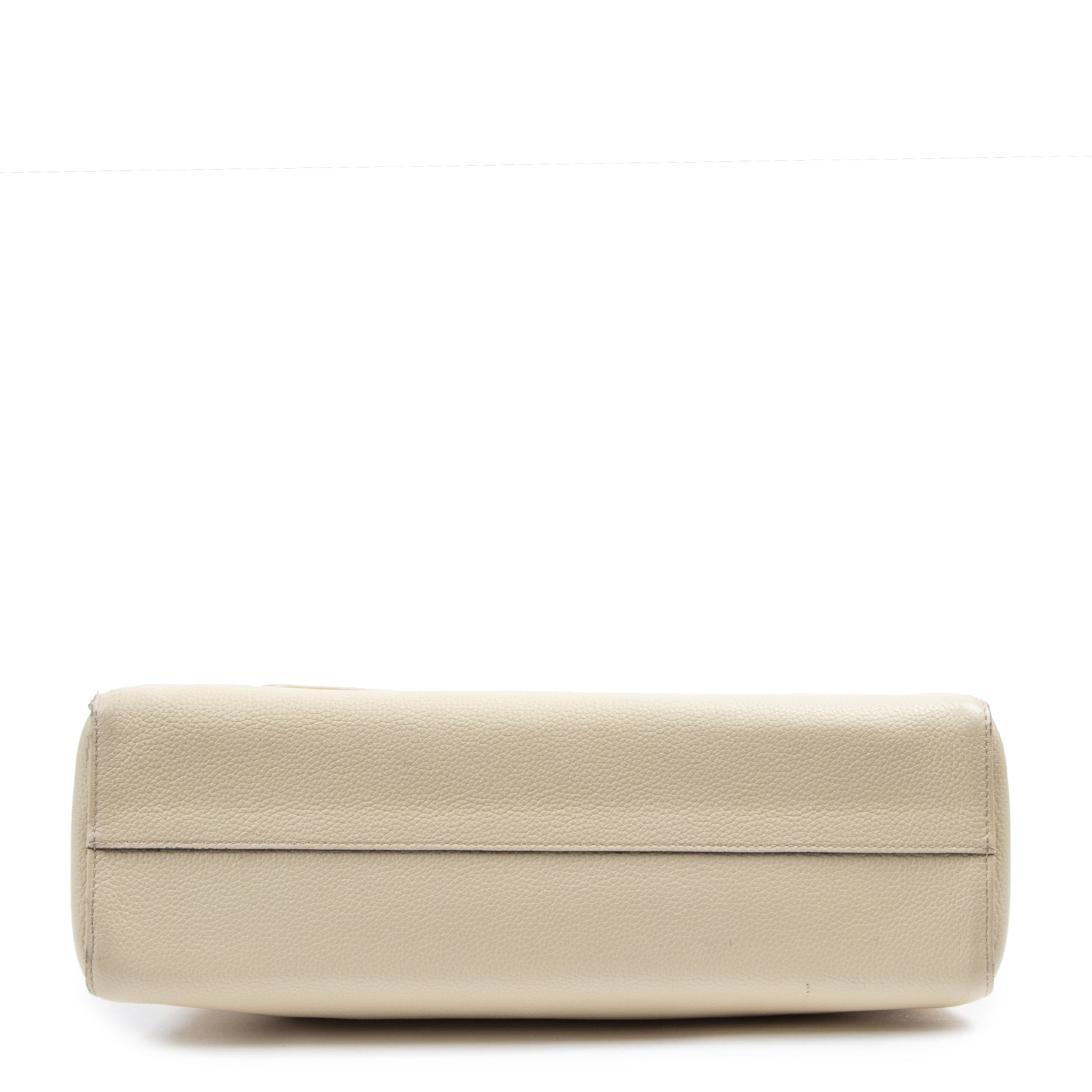 Delvaux Ecru Leather 'D' Shoulder Bag