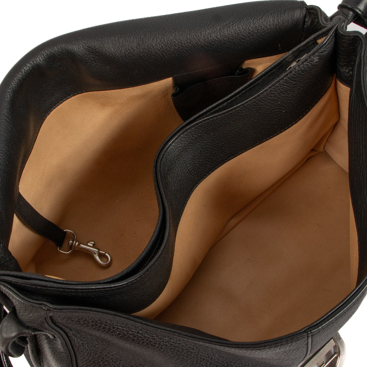 Delvaux Zwarte Taurillon Soft Brillant Besace Schoudertas