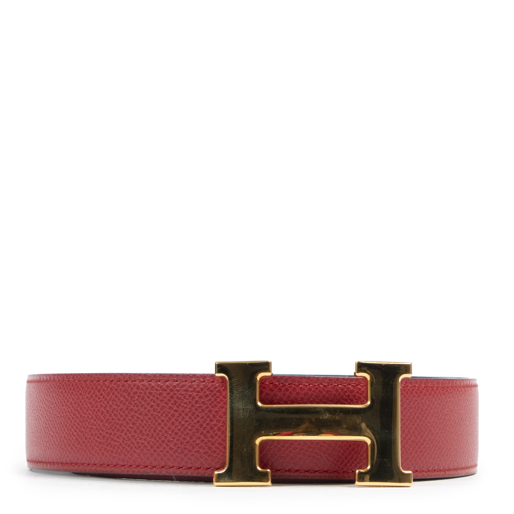 Hermès Red/Black Reversible Constance H Belt - Size 80 pour le meilleur prix chez Labellov
