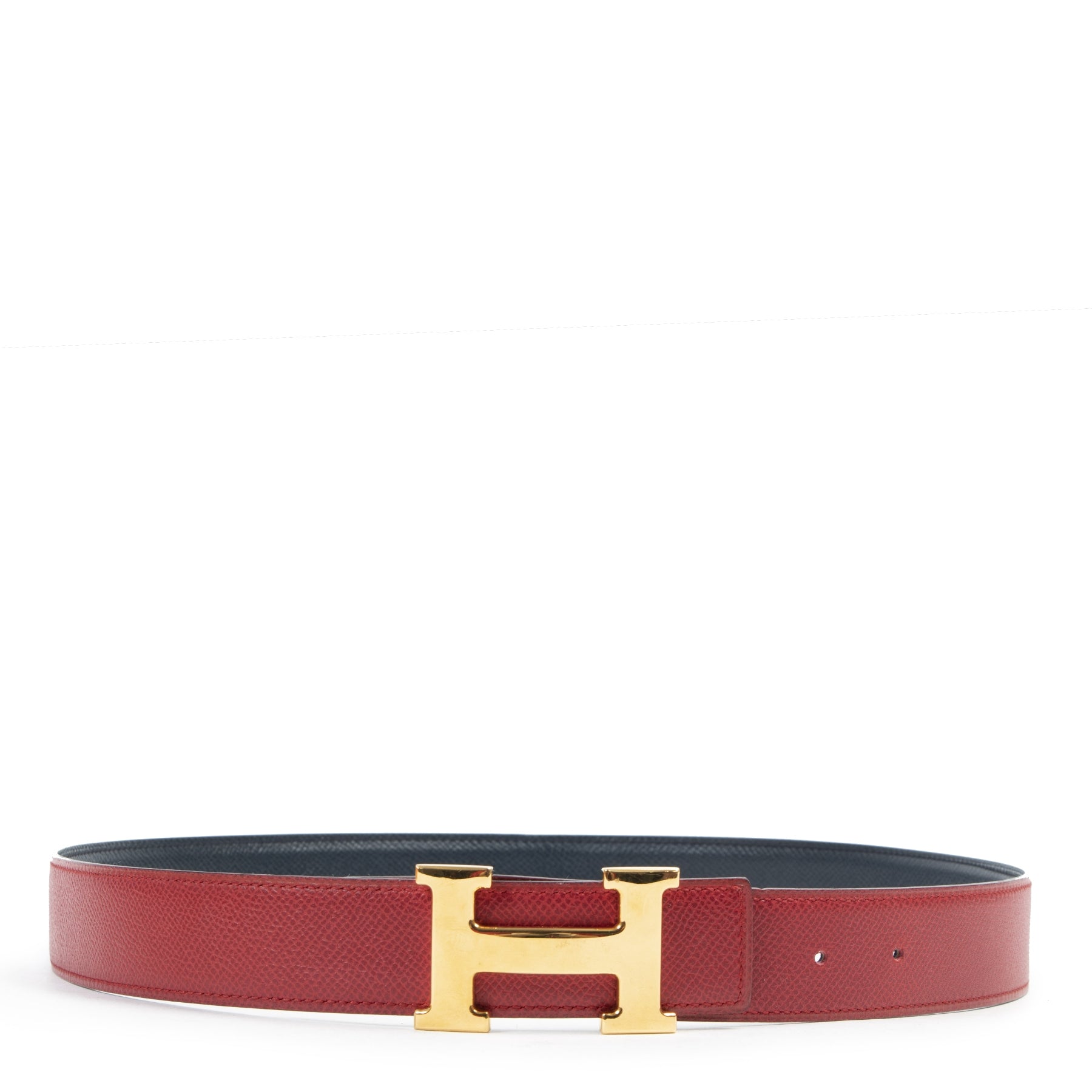 Hermès Red/Black Reversible Constance H Belt - Size 80 for the best price at Labellov