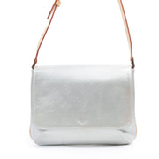 Authentic second-hand vintage Louis Vuitton Icy Blue Vernis Thompson Street Shoulder Bag buy online webshop LabelLOV