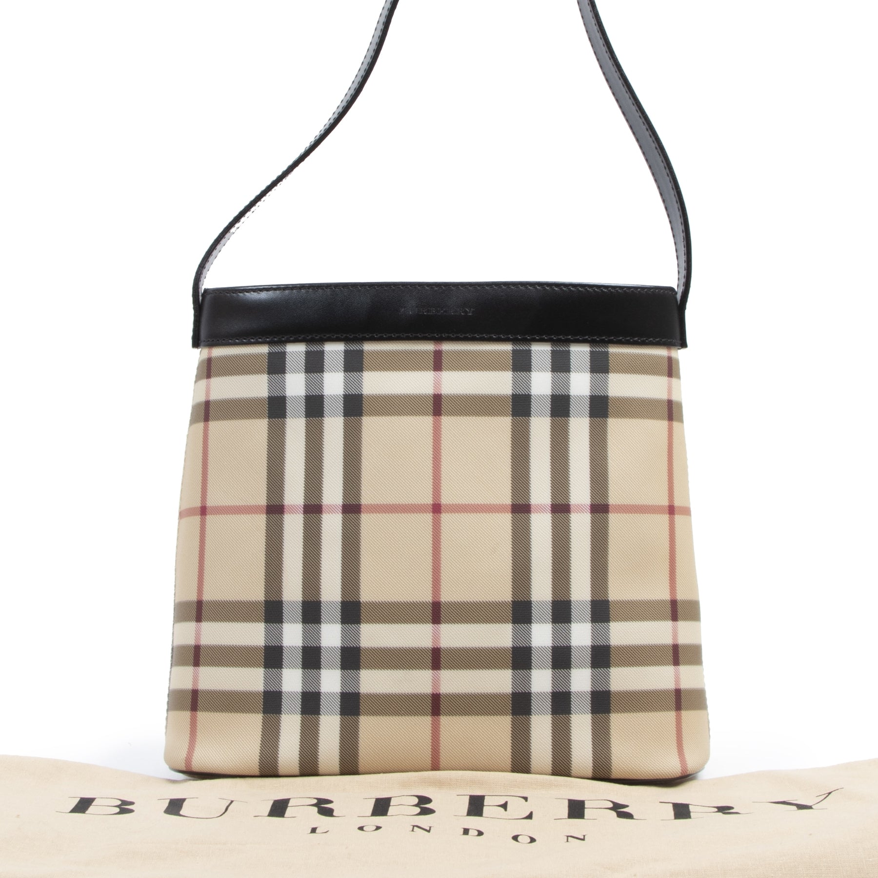 Authentieke tweedehands vintage Burberry Nova Check Shoulder Bag koop online webshop LabelLOV