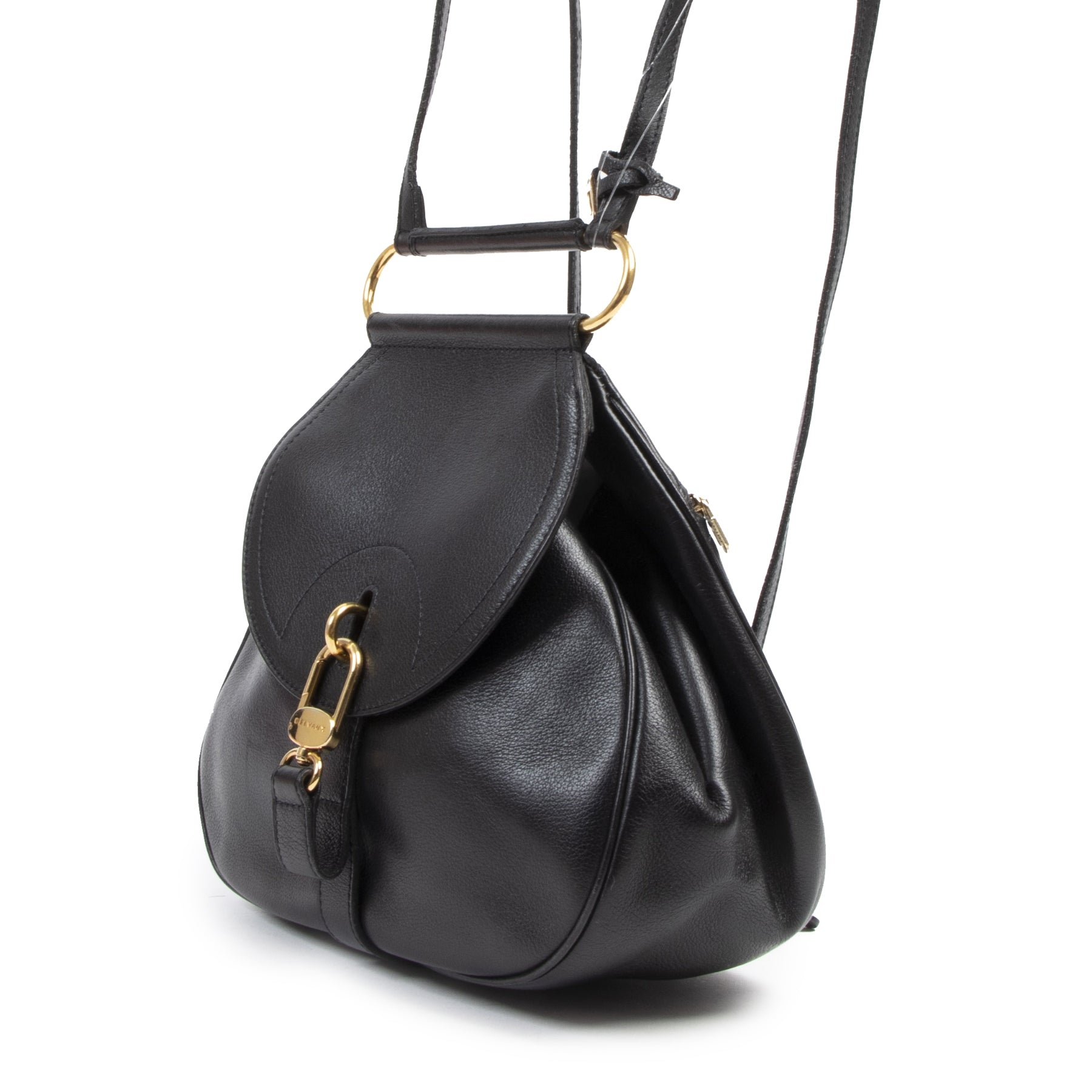 Authentique seconde-main vintage Delvaux Black Cerceau PM Jumping Bag achète en ligne webshop LabelLOV