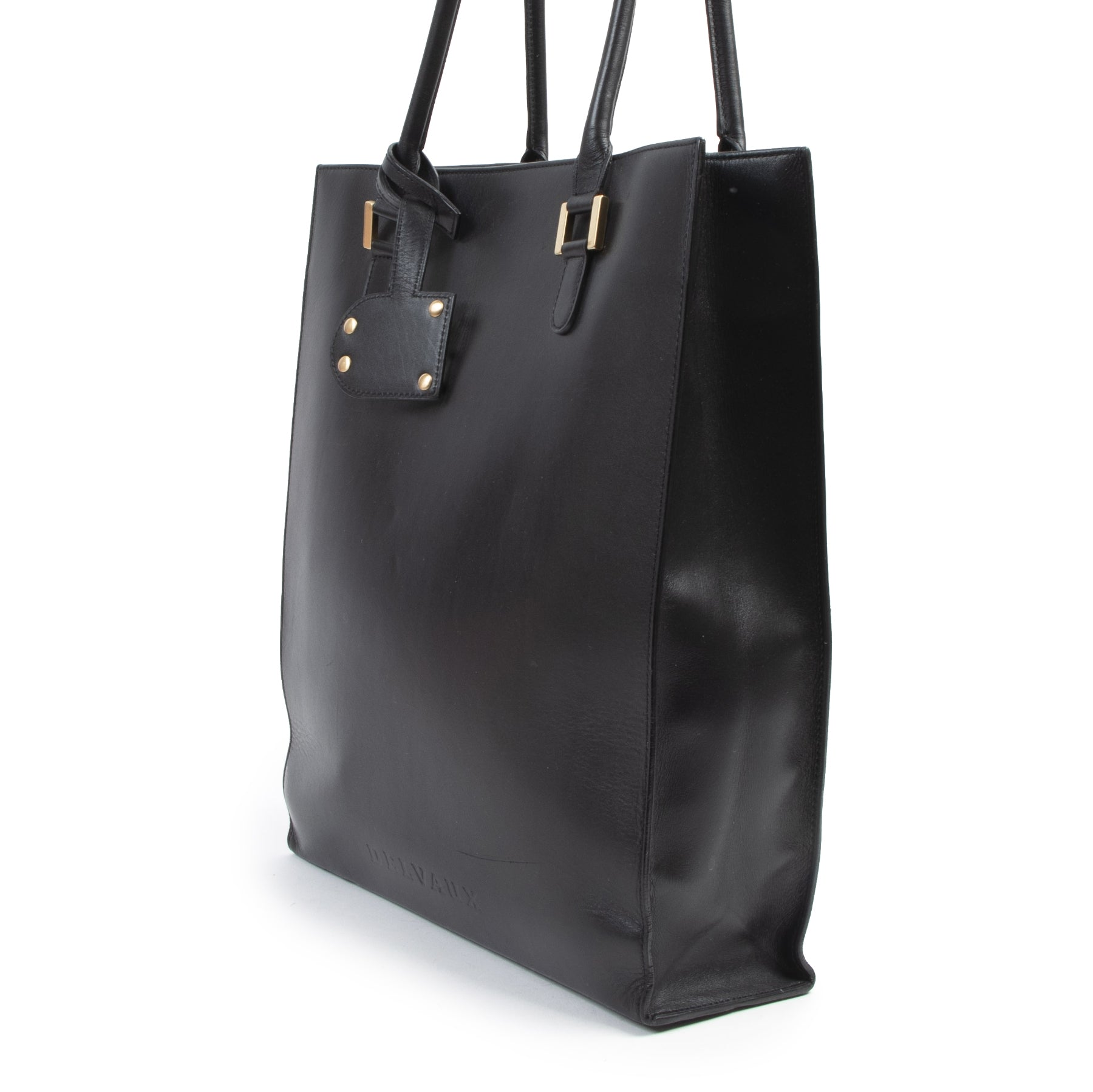 Authentic second-hand vintage Delvaux Le Jeff Black Tote buy online webshop LabelLOV