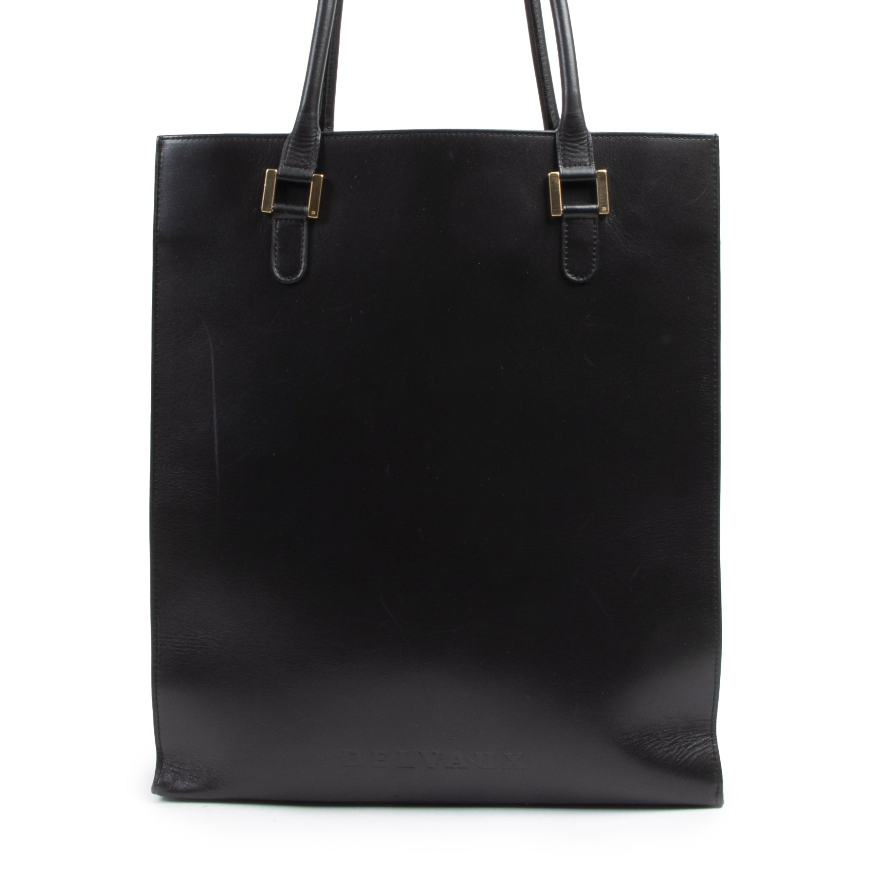 Authentique seconde-main vintage Delvaux Le Jeff Black Tote achète en ligne webshop LabelLOV