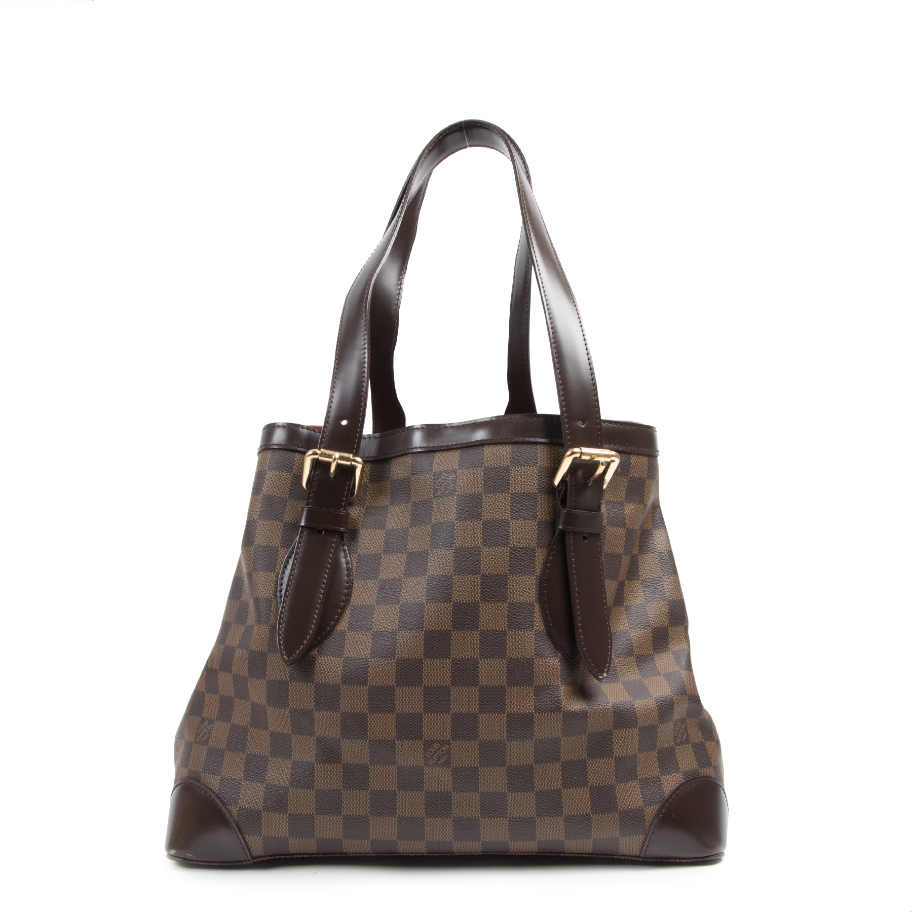 Authentic second-hand vintage Louis Vuitton Damier Ebene Hampstead MM Bag buy online webshop LabelLOV