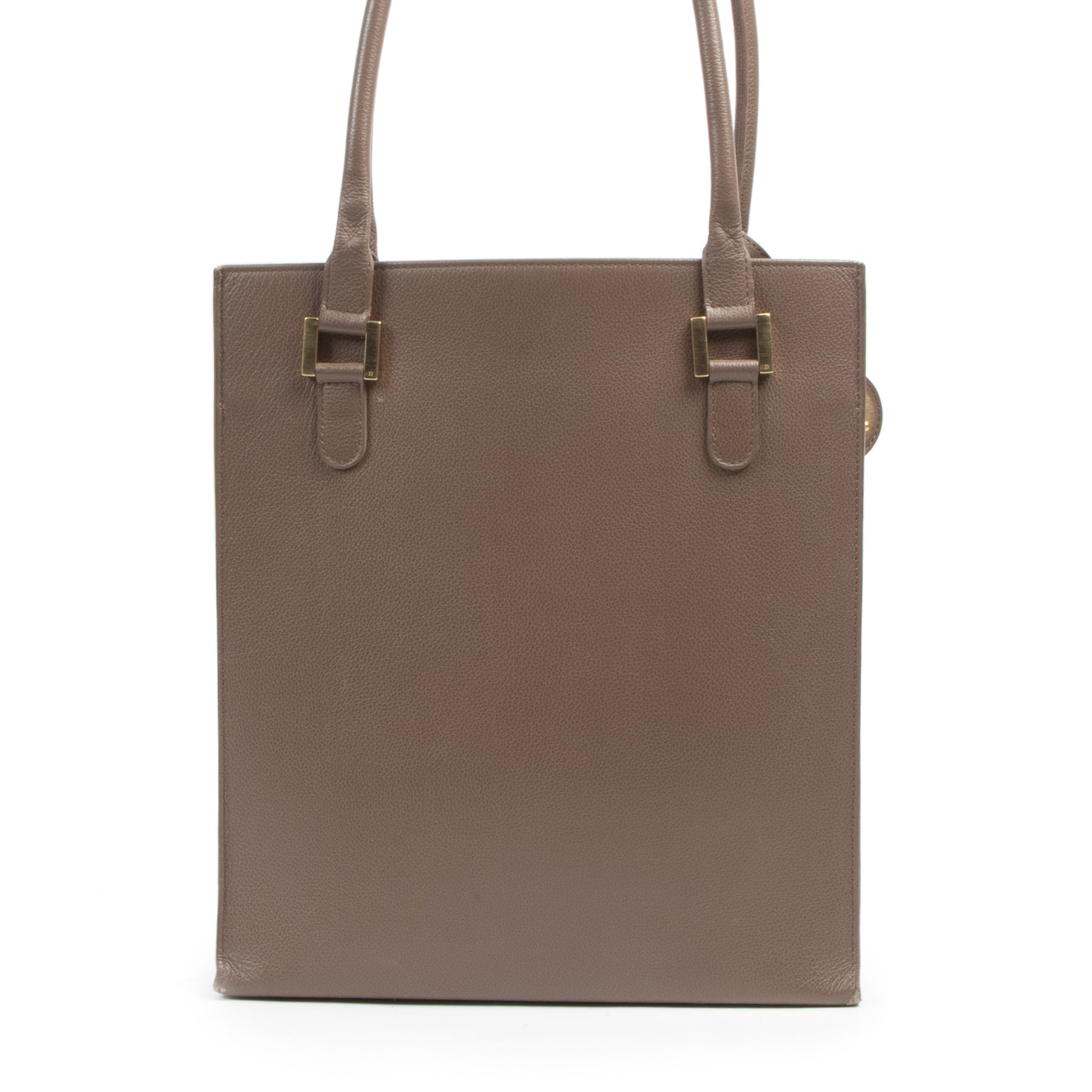 Authentique seconde-main vintage Delvaux Taupe Le Jeff Tote Bag achète en ligne webshop LabelLOV