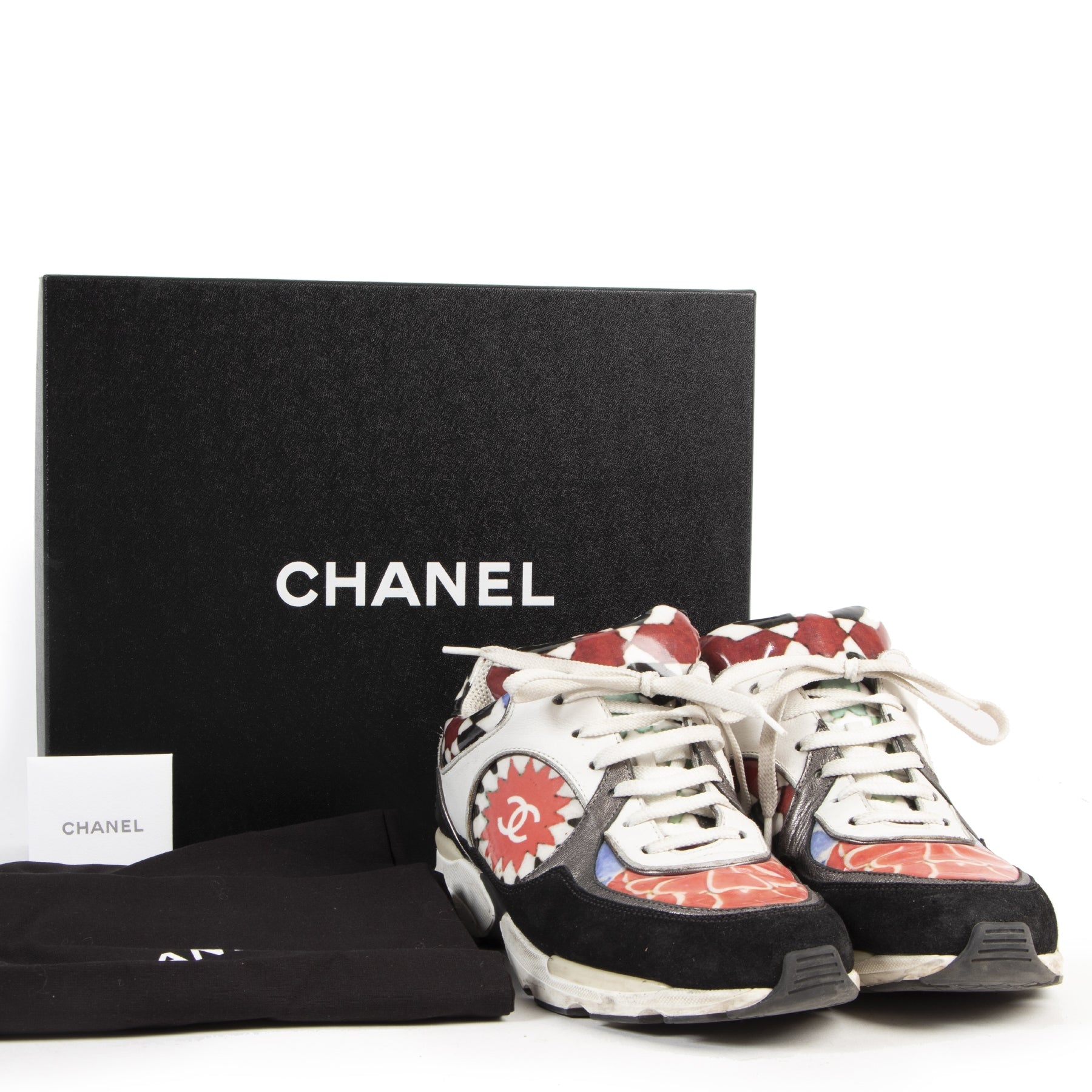 Chanel Multicolor Limited Edition Graffiti Sneakers - Size 38