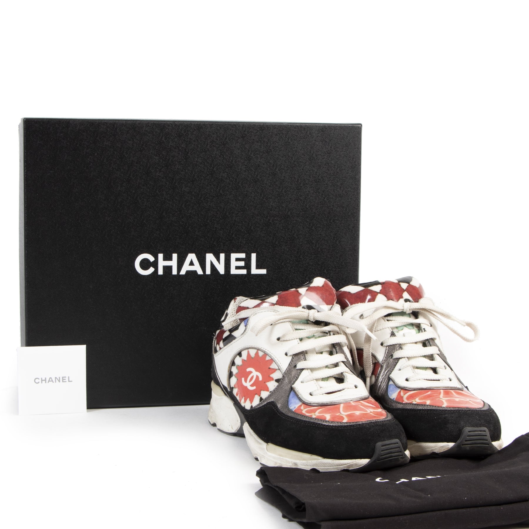 Chanel Multicolor Limited Edition Graffiti Sneakers - Size 38