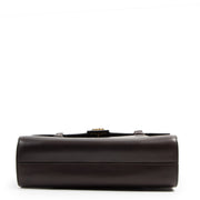 koop veilig online tegen de beste prijs Dior Brown Box Calf Top Handle Bag