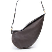 Authentieke tweedehands vintage Delvaux Brown Sling Bag koop online webshop LabelLOV