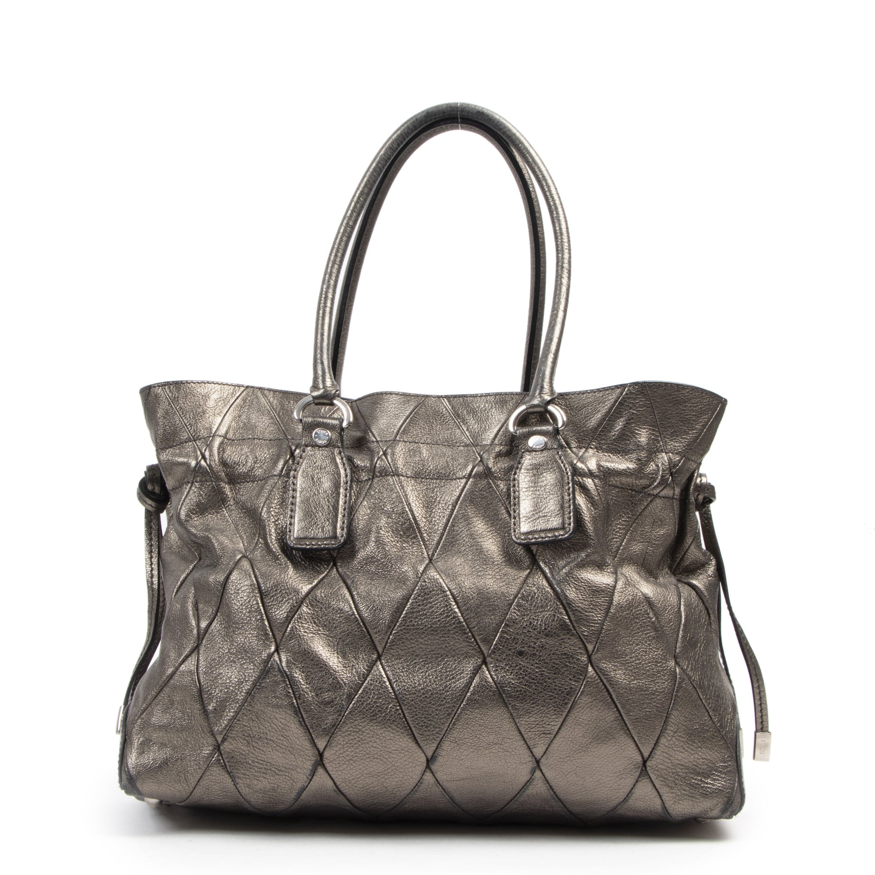 Authentique seconde-main vintage Tod's Bronze Patchwork Restyled D Bag achète en ligne webshop LabelLOV
