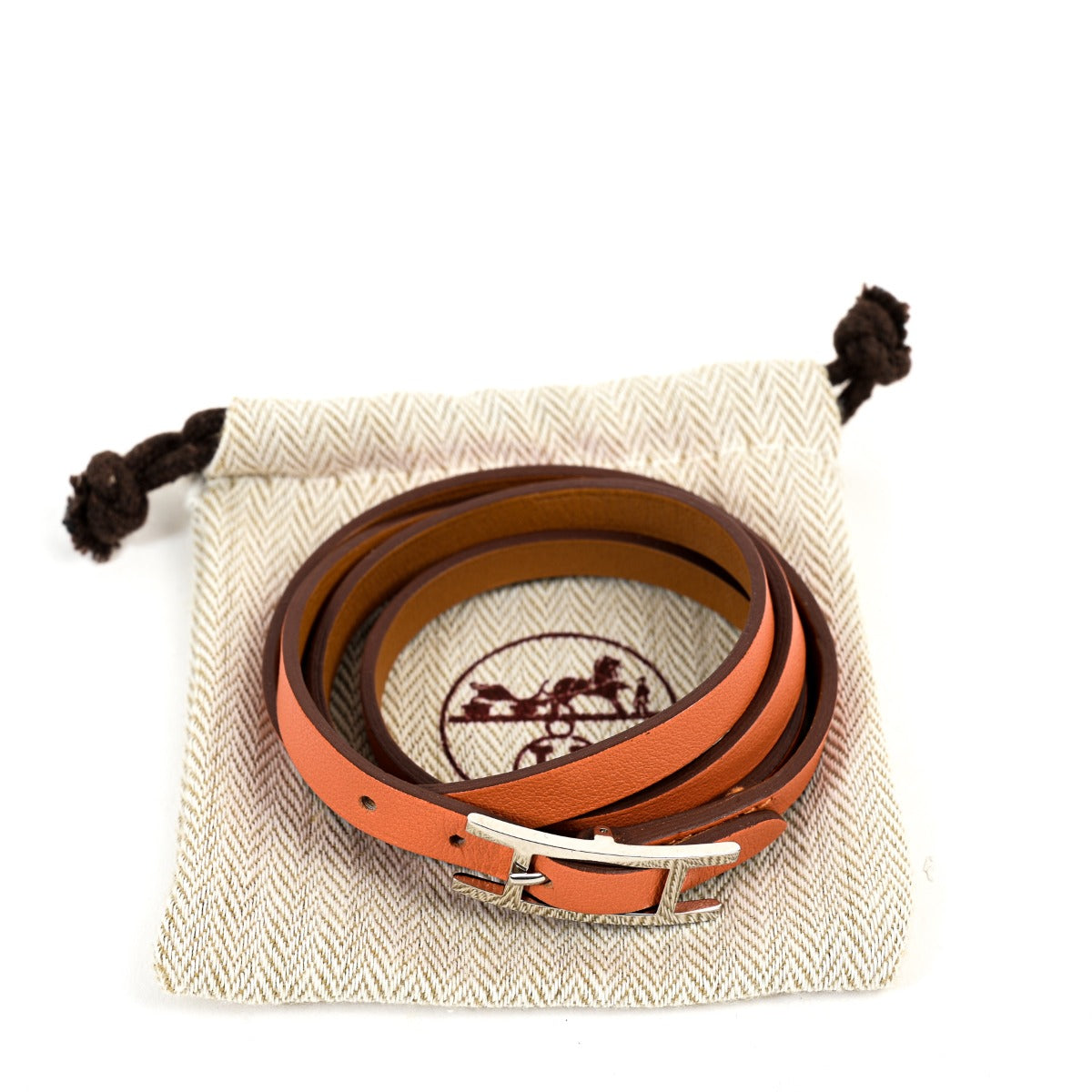 Hermès Hapi 4 Orange Swift Bracelet