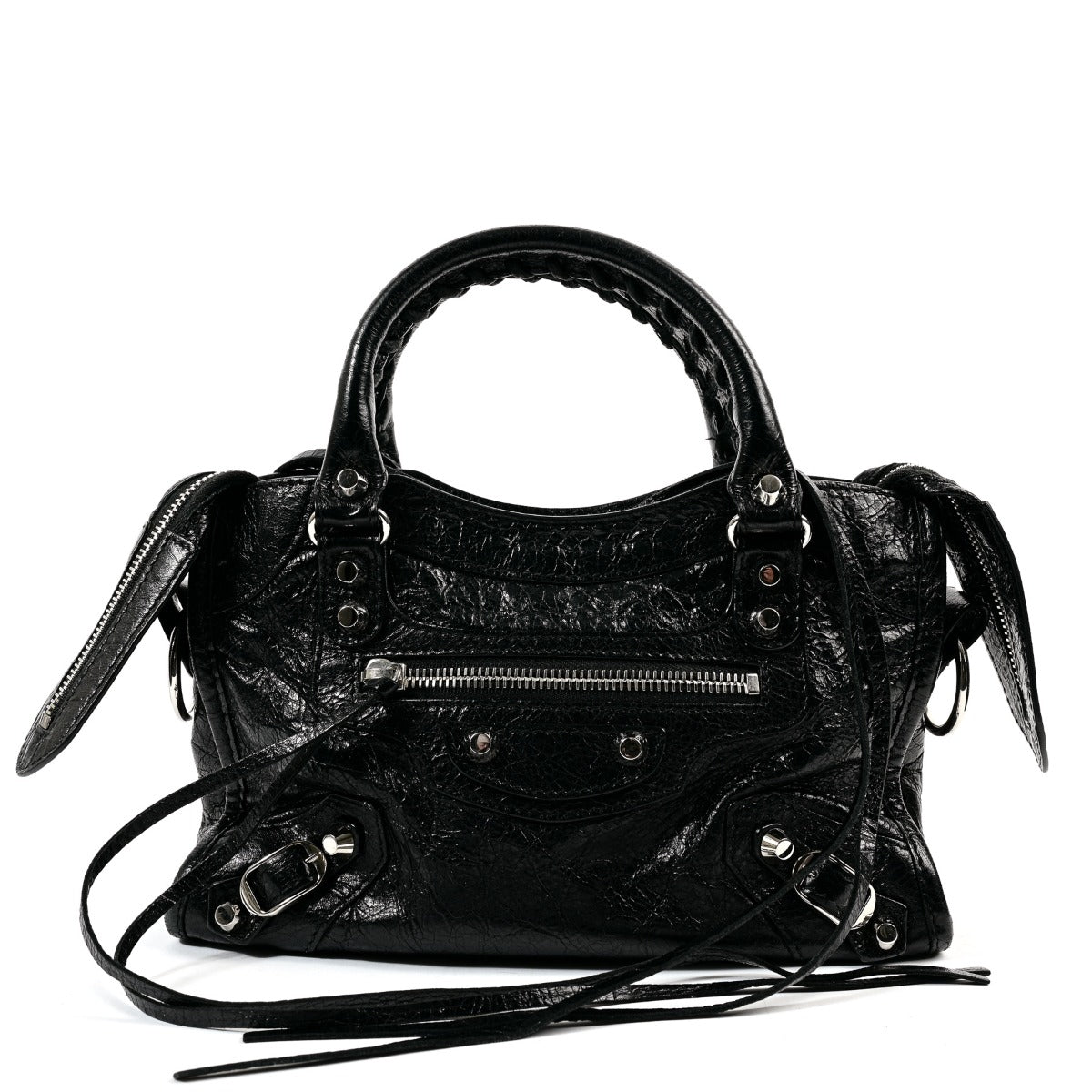 Balenciaga Black Arena Mini Classic City Bag