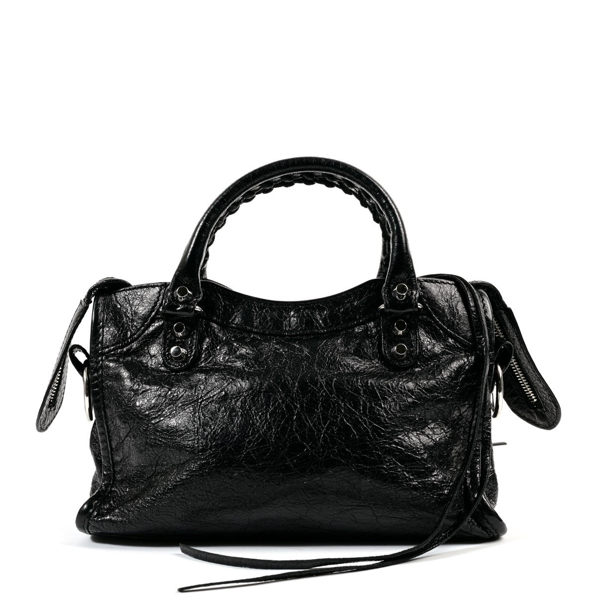 authentic second hand balenciaga black mini classic city bag on labellov.com