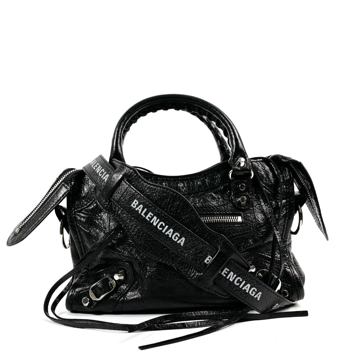 authentic second hand balenciaga black mini classic city bag on labellov.com