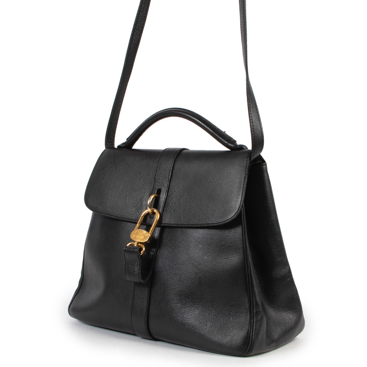 shop safe online Delvaux Black Gin Fizz Top Handle Bag