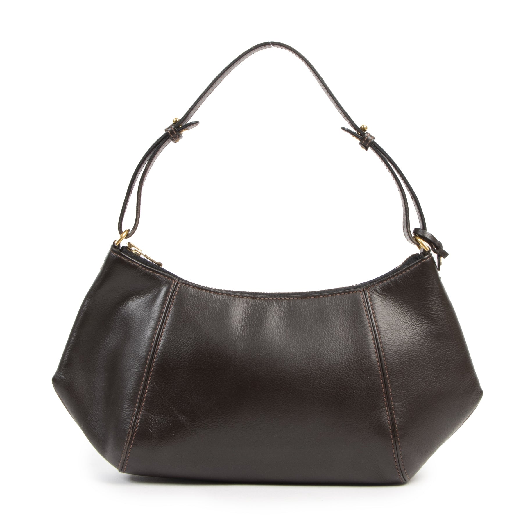 Authentic second-hand vintage Delvaux Brown Desir Shoulder Bag buy online webshop LabelLOV