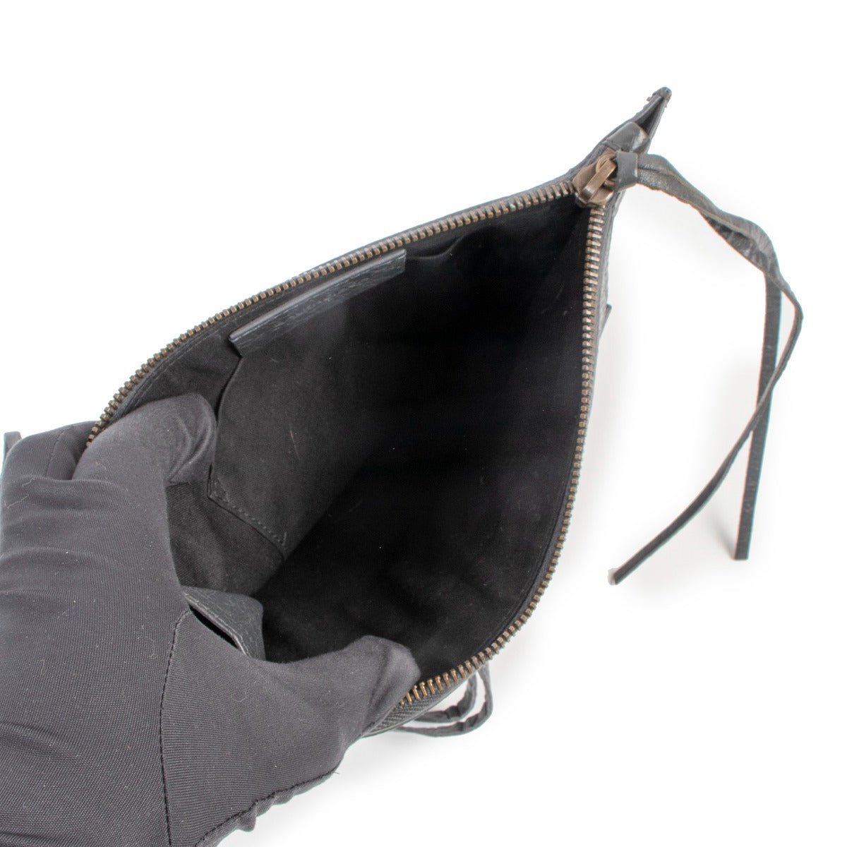 Balenciaga Grey Arena Classic Zip-around Pouch