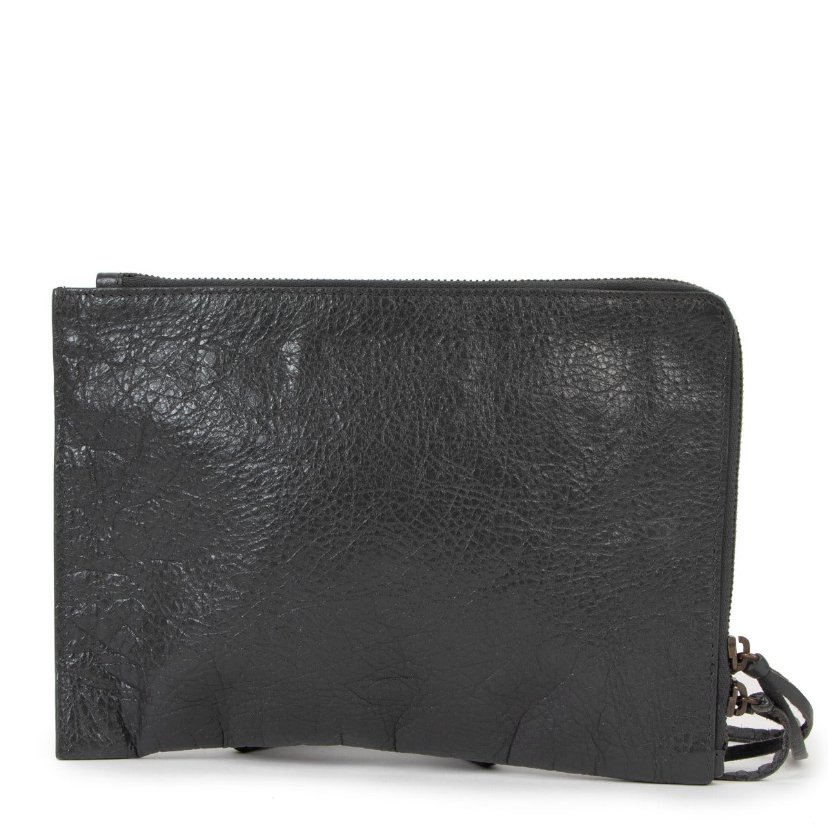 Balenciaga Grey Arena Classic Zip-around Pouch