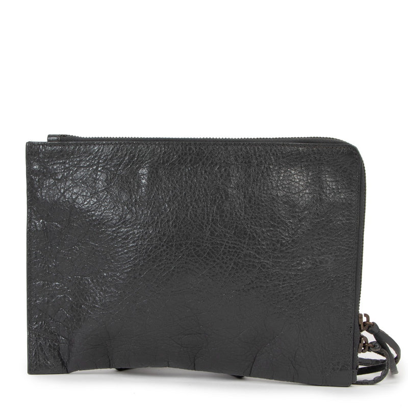 Balenciaga Grey Arena Classic Zip-around Pouch