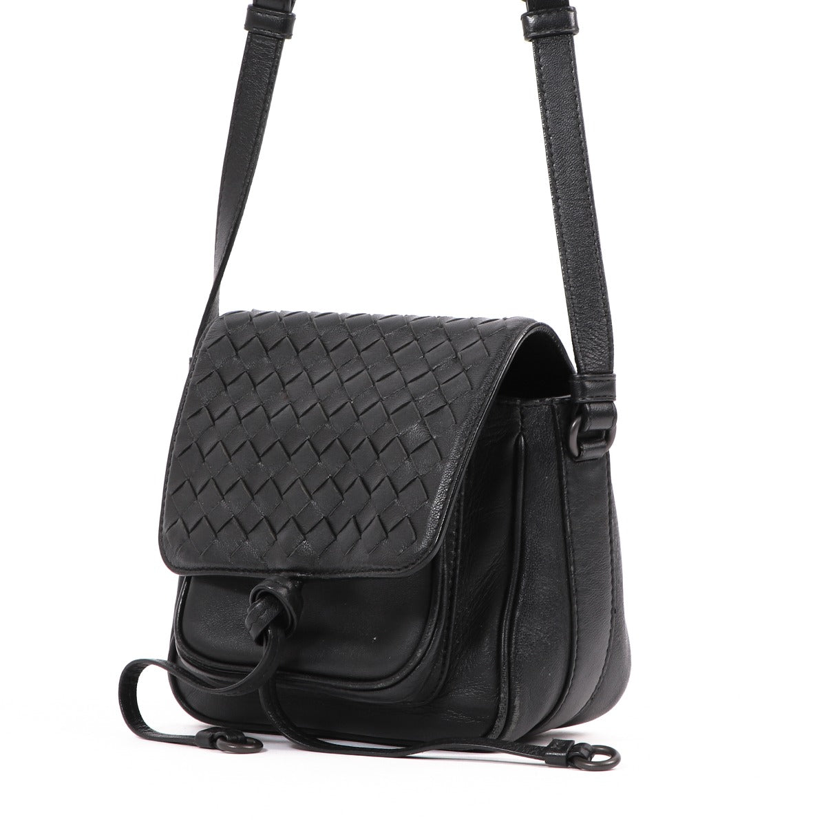Bottega Veneta New Tie Intrecciato Mini Saddle Bag