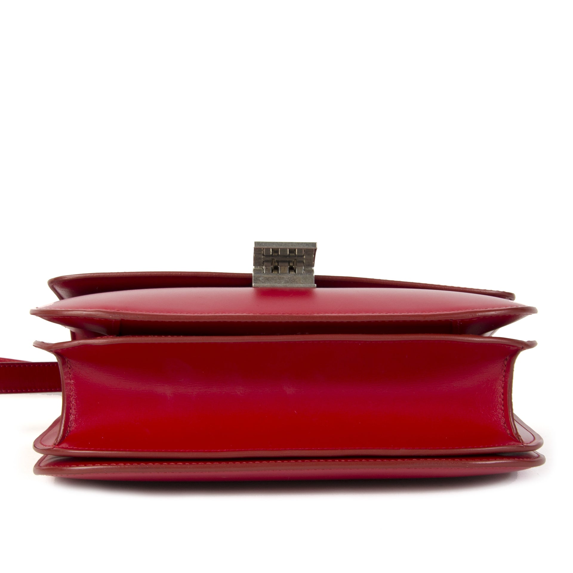 Celine Classic Red Leather Shoulder Bag