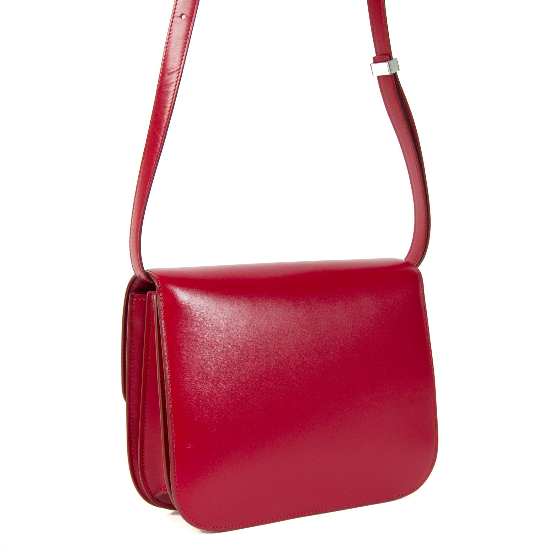 Celine Classic Red Leather Shoulder Bag