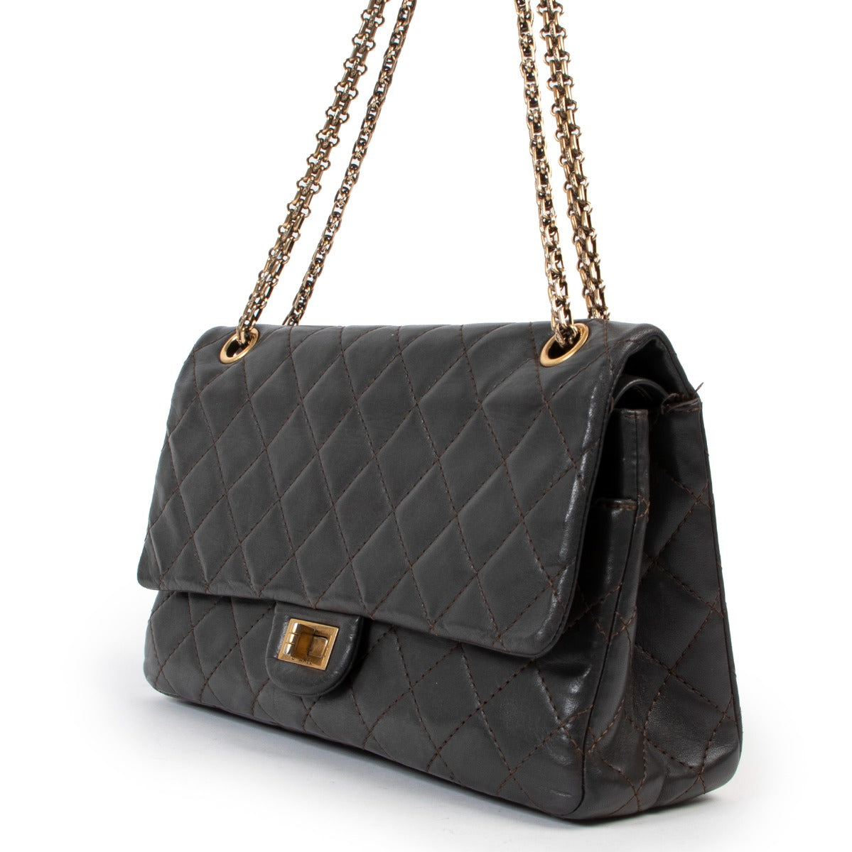 shop safe online Chanel Grey Reissue 226 Crossbody. skip the waiting list shop online for the best price Chanel Grey Reissue 226 Crossbody