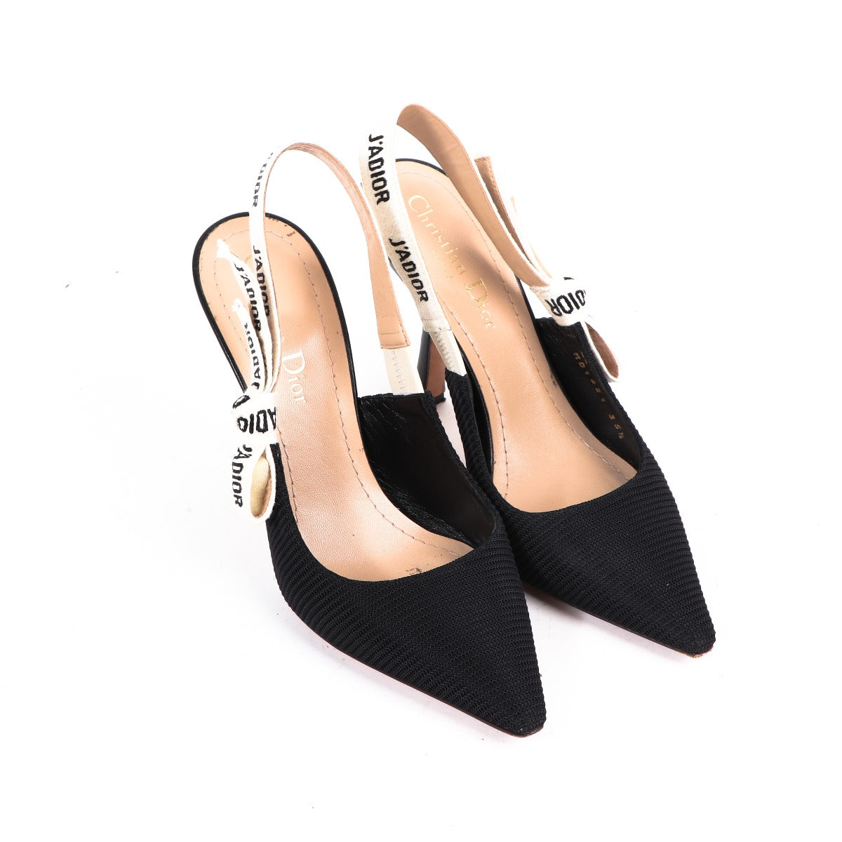 Escarpins Christian Dior J’adior à bride arrière noirs – Taille 35,5