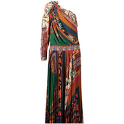 Designer clothing brands at LabelLOV Antwerp. Buy online safe and secure Etro dresses. Etro Multicolor Long Off-Shoulder Plissé Dress - Size 42