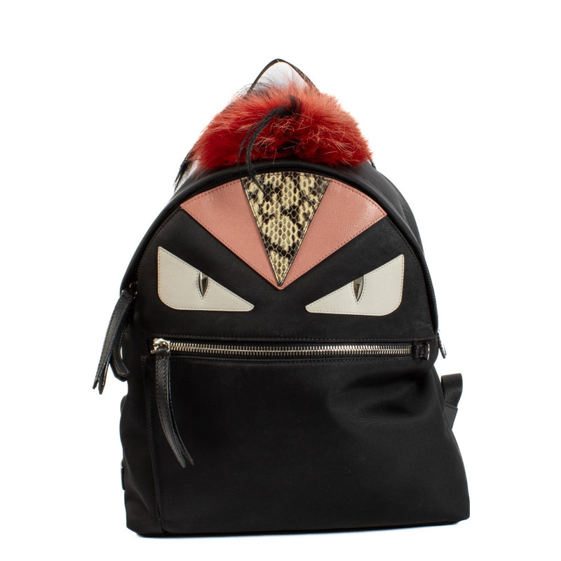 Shop safe online at Labellov in Antwerp, Brussels and Knokke this 100% authentic second hand Fendi Black Nylon Monster Backpack