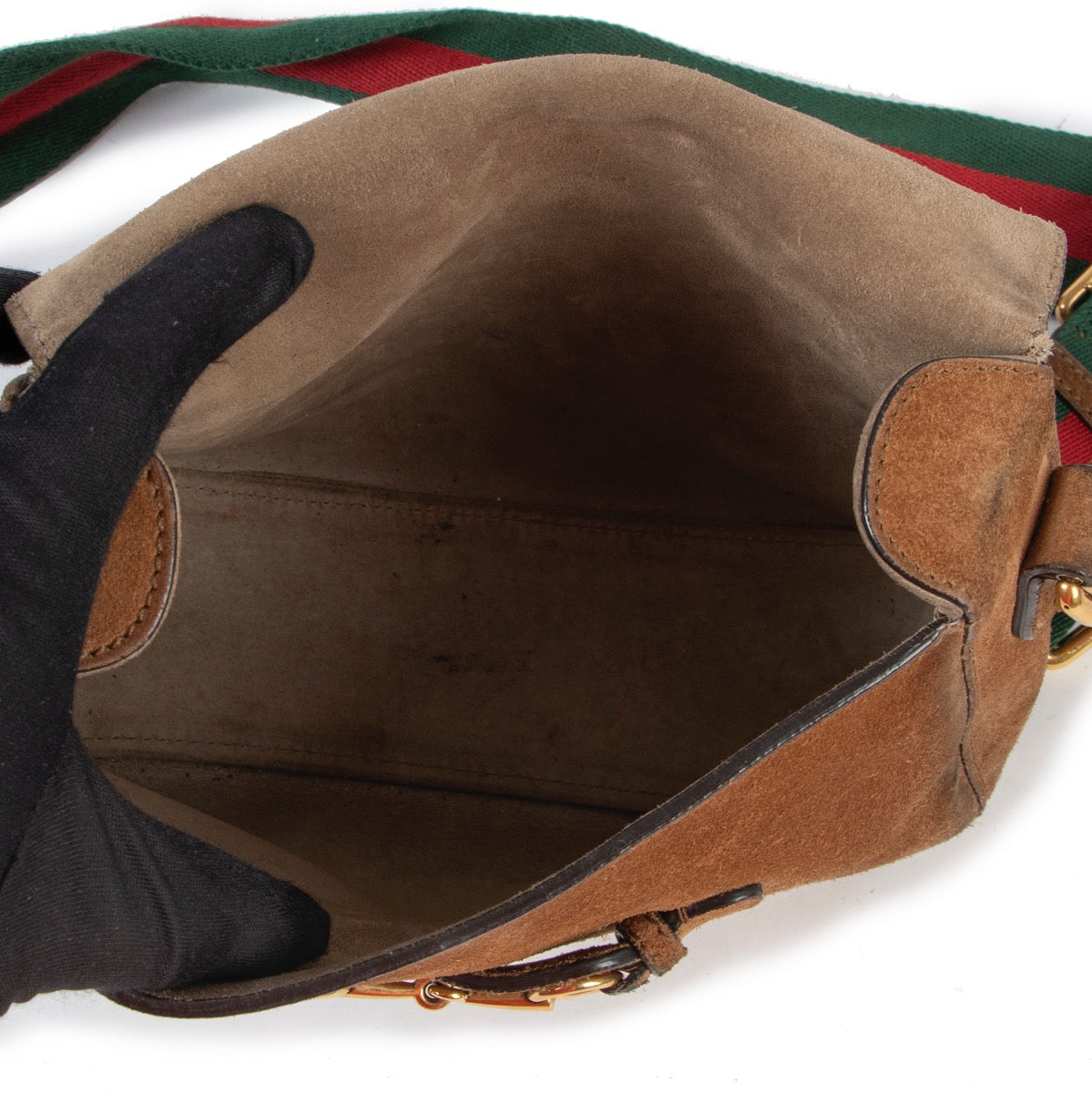Gucci Suede Lady Web Crossbody