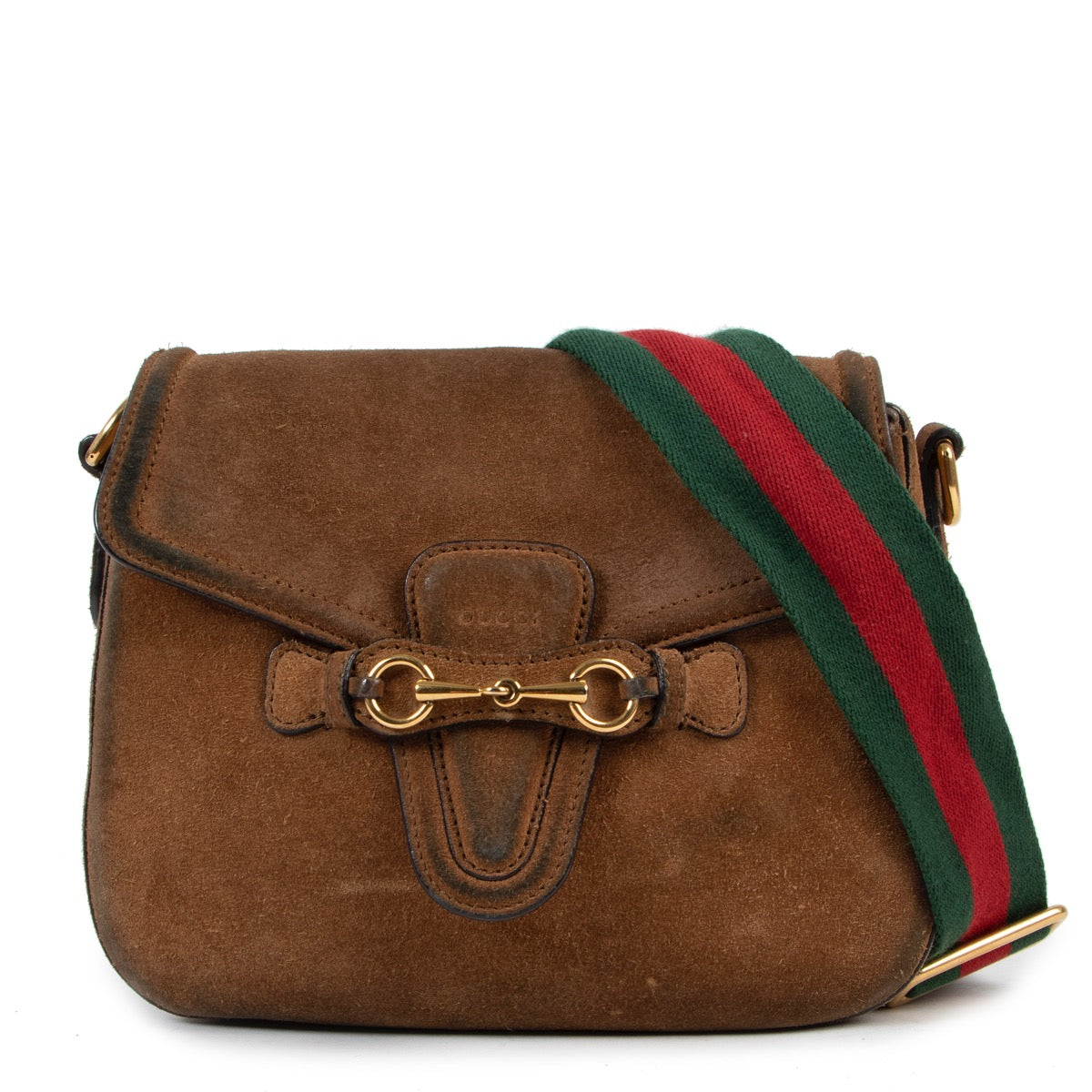 shop safe online secondhand Gucci Suede Lady Web Crossbody