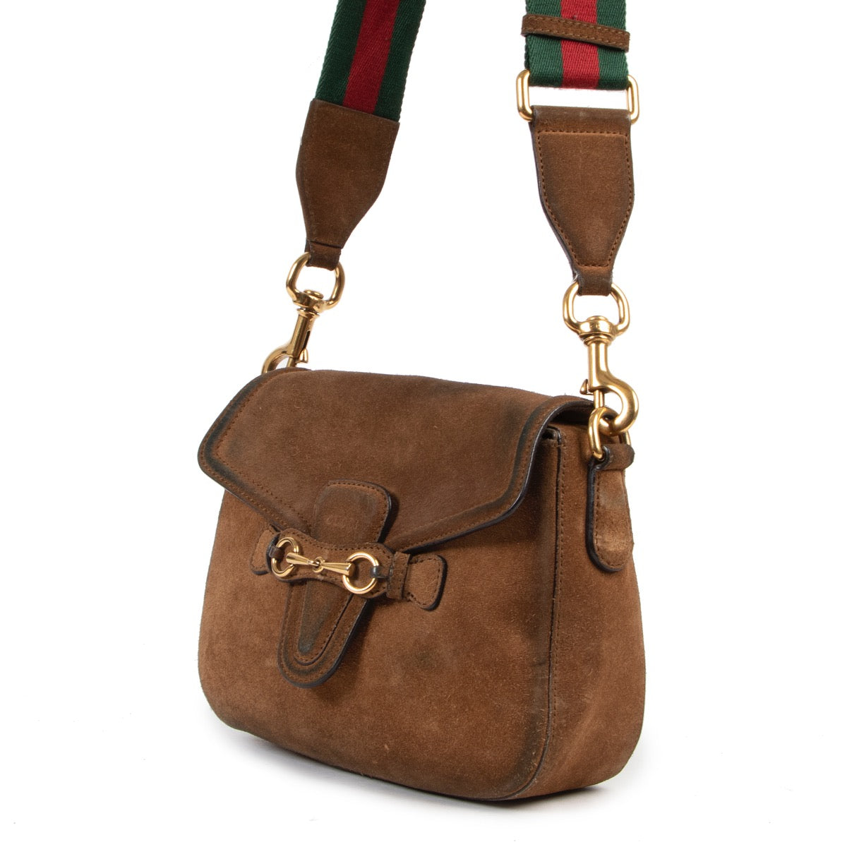 secondhand luxury Gucci Suede Lady Web Crossbody