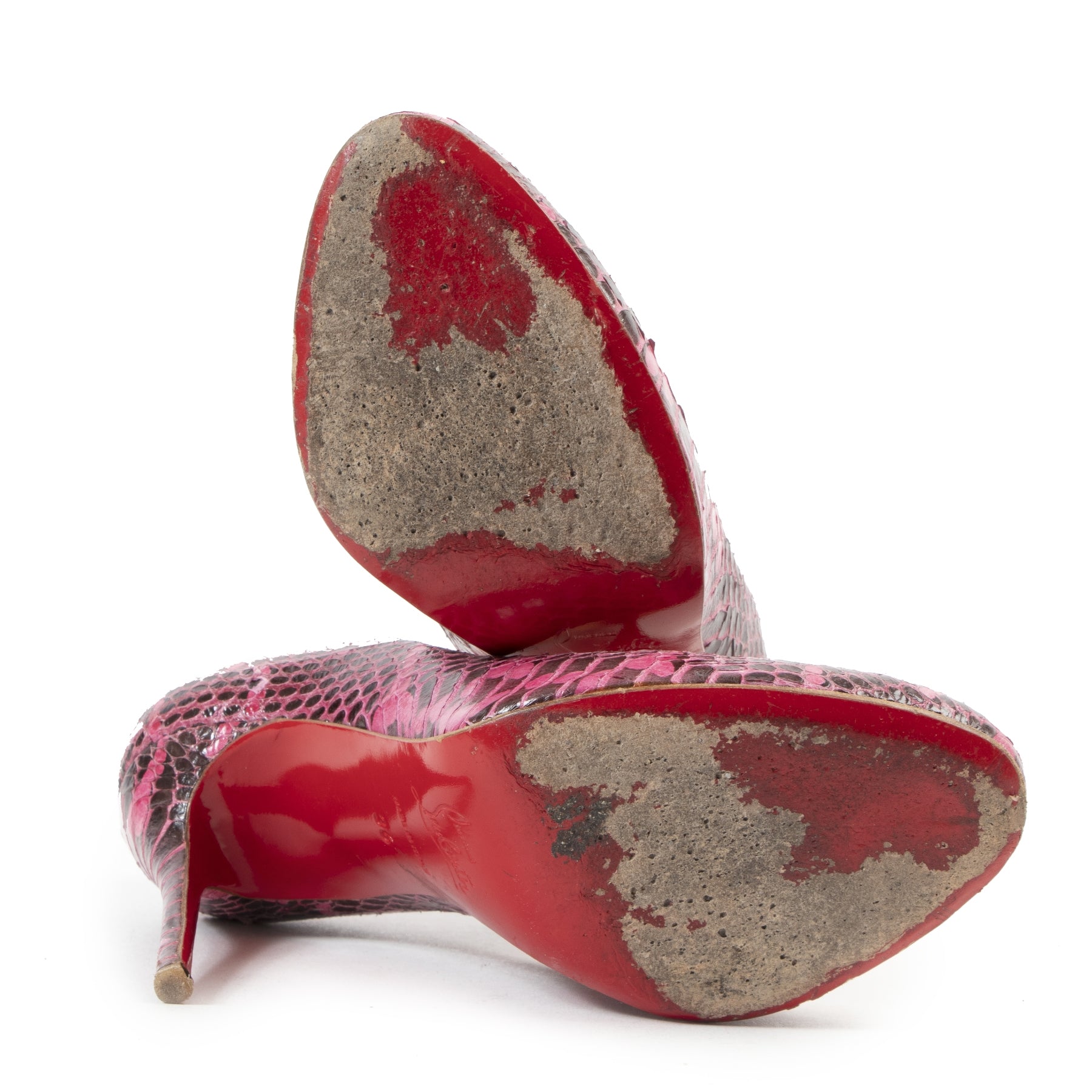 Authentic secondhand Christian Louboutin Pink Python Fifi Pumps - Size 36 designer shoes fashion luxury vintage webshop safe secure online shopping
