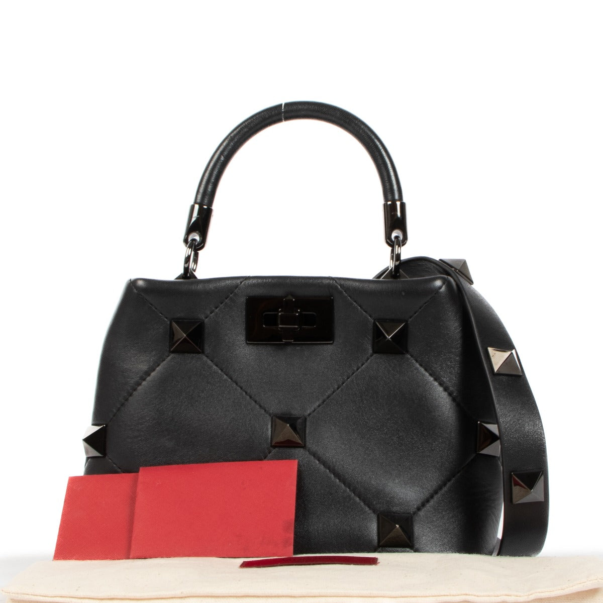 Shop a 100% authentic Valentino Garavani Small Roman Stud Top Handle Bag on Labellov.com