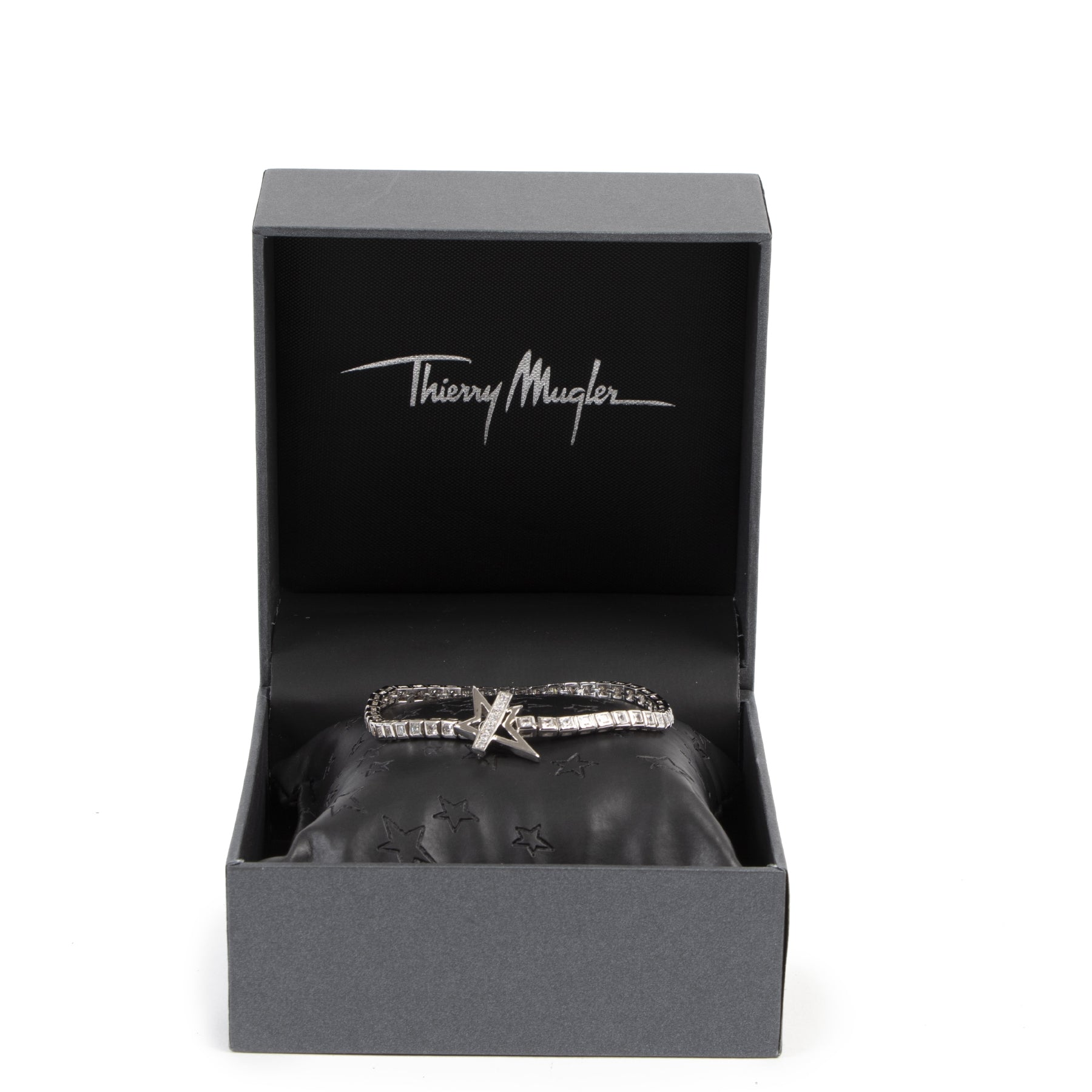 Authentic second-hand vintage Thierry Mugler Silver Star Bracelet buy online webshop LabelLOV