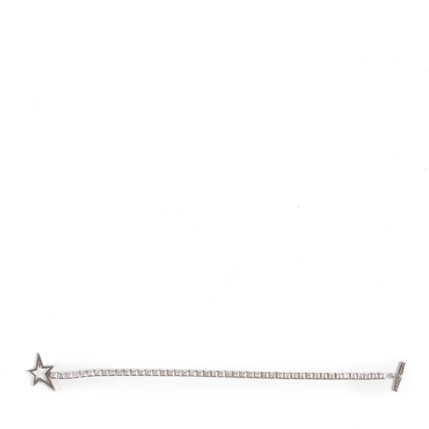 Authentic second-hand vintage Thierry Mugler Silver Star Bracelet buy online webshop LabelLOV