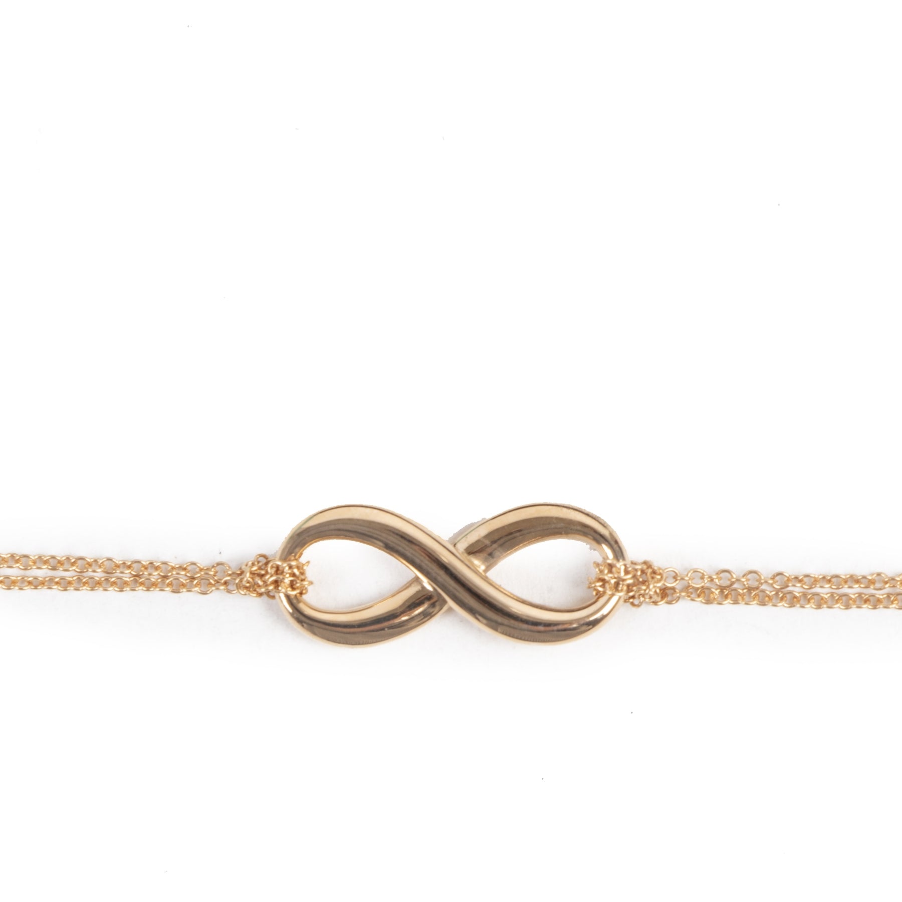 Authentique seconde-main vintage Tiffany 18K Rose Gold Infinity Bracelet achète en ligne webshop LabelLOV